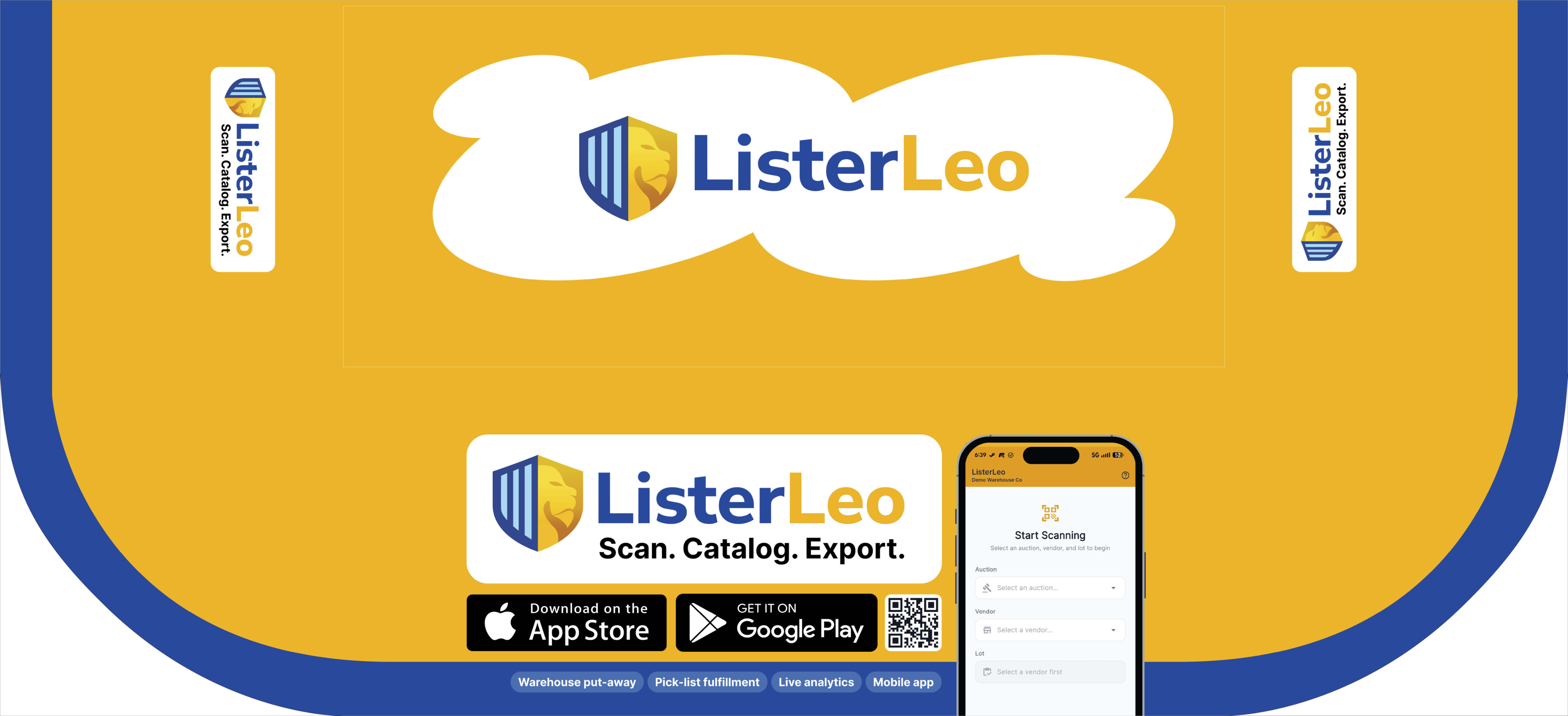 ListerLeo branded tablecloth design