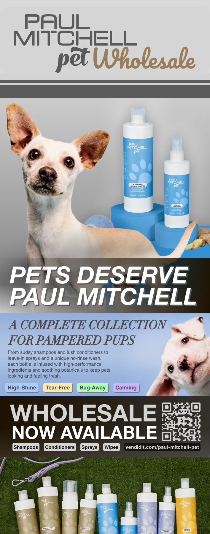 Paul Mitchell Pet tension backdrop